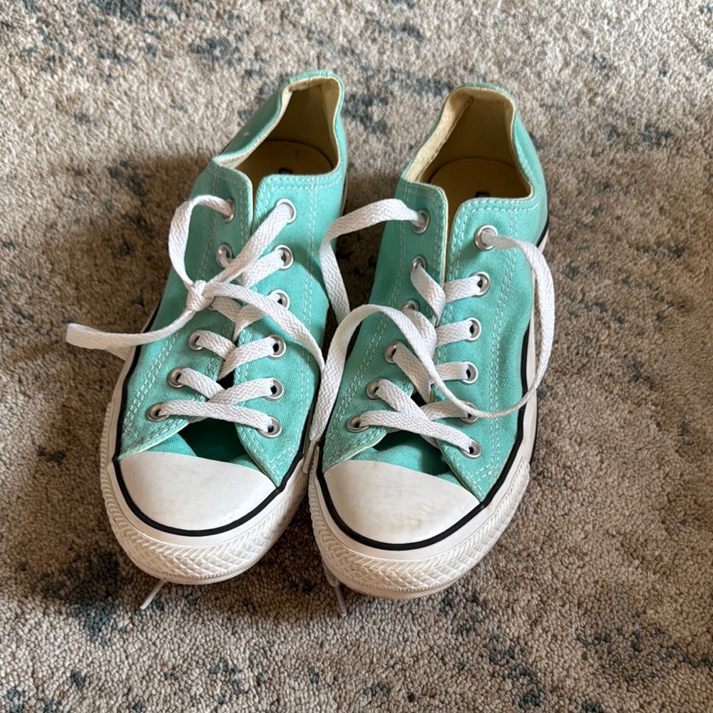 Converse Blue and White Canvas Sneakers with Classic Design